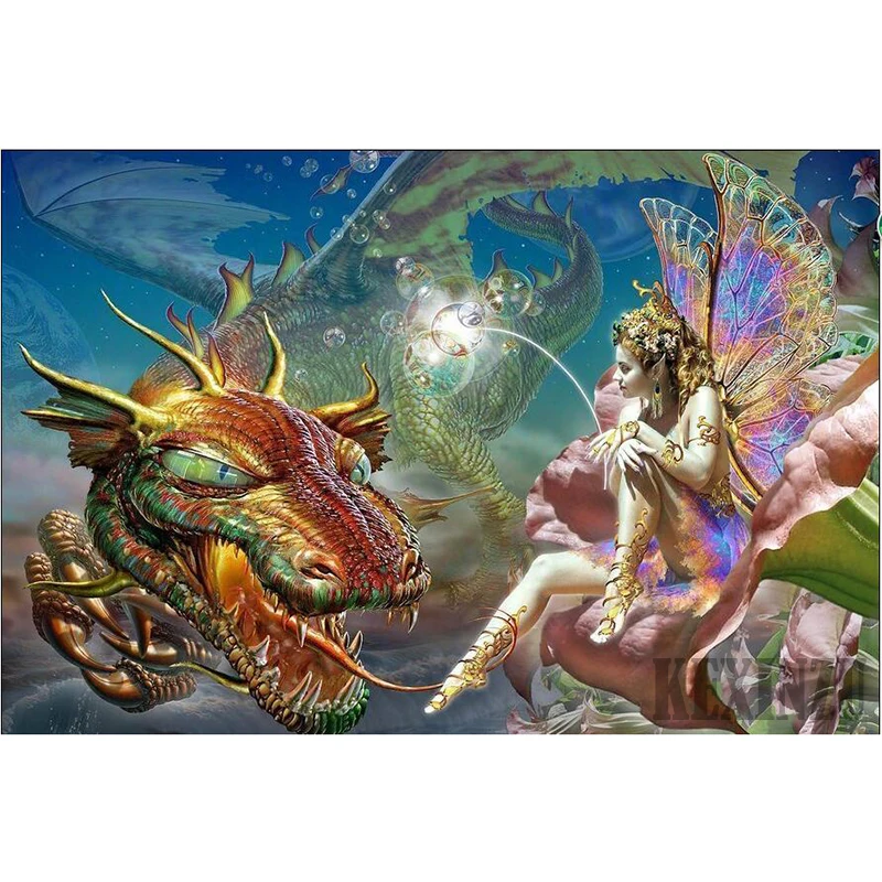 Full Square/Round Drill 5D DIY Diamond Painting "Dragon and Butterfly Fairy" 3D Embroidery Cross Stitch Mosaic Home Decor
Full Square/Round Drill 5D DIY Diamond Painting "Dragon and Butterfly Fairy" 3D Embroidery Cross Stitch Mosaic Home Decor