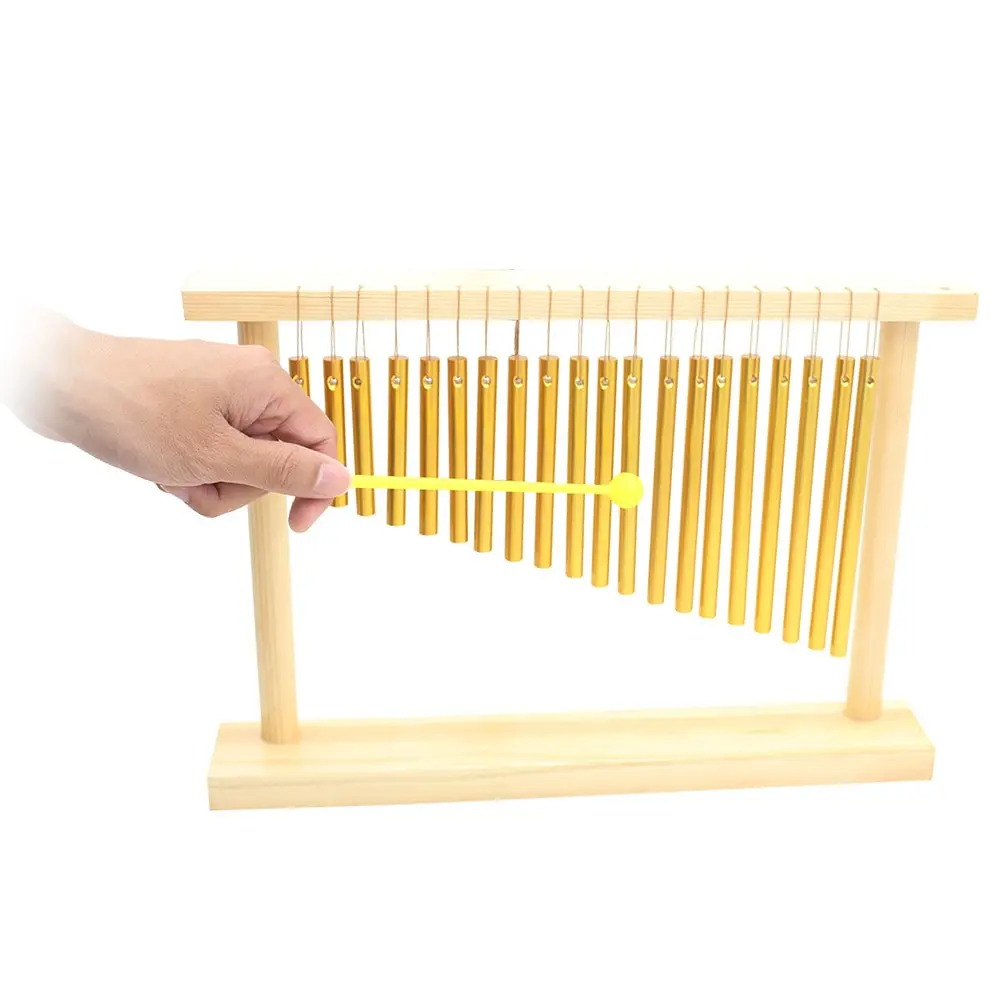 20-Tone Table Top Bar Chimes 20 Bars Single-row Musical Percussion Instrument With Wood Stand Stick
20-Tone Table Top Bar Chimes 20 Bars Single-row Musical Percussion Instrument With Wood Stand Stick