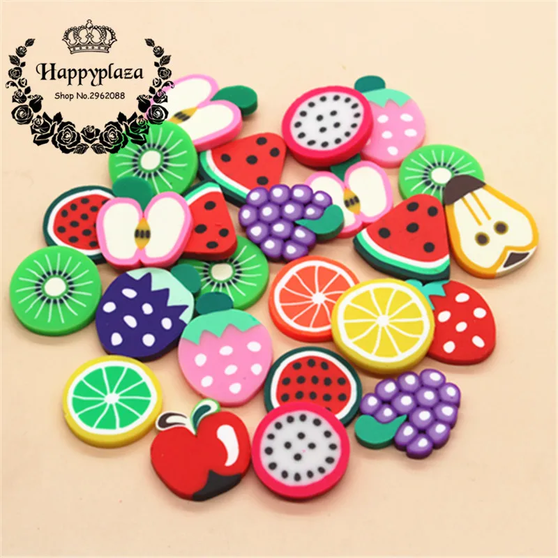 30pcs Mix Patterns Kawaii CLay Fruit Slice Miniature Food Art Supply DIY Craft Decoration,about 20-25mm
30pcs Mix Patterns Kawaii CLay Fruit Slice Miniature Food Art Supply DIY Craft Decoration,about 20-25mm