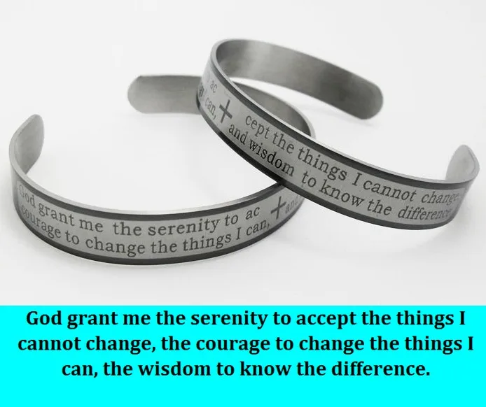 5pcs SERENITY PRAYER Bible Cross Stainless steel Bracelet Bangle Men's Fashon Wristbands Wholesale
5pcs SERENITY PRAYER Bible Cross Stainless steel Bracelet Bangle Men's Fashon Wristbands Wholesale