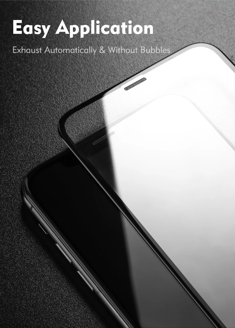 3D Curved Edge Anti Blue Light Glass For iPhone X Screen Protector Exhaust Automatically & & Without Bubbles For iPhone X Glass (8)