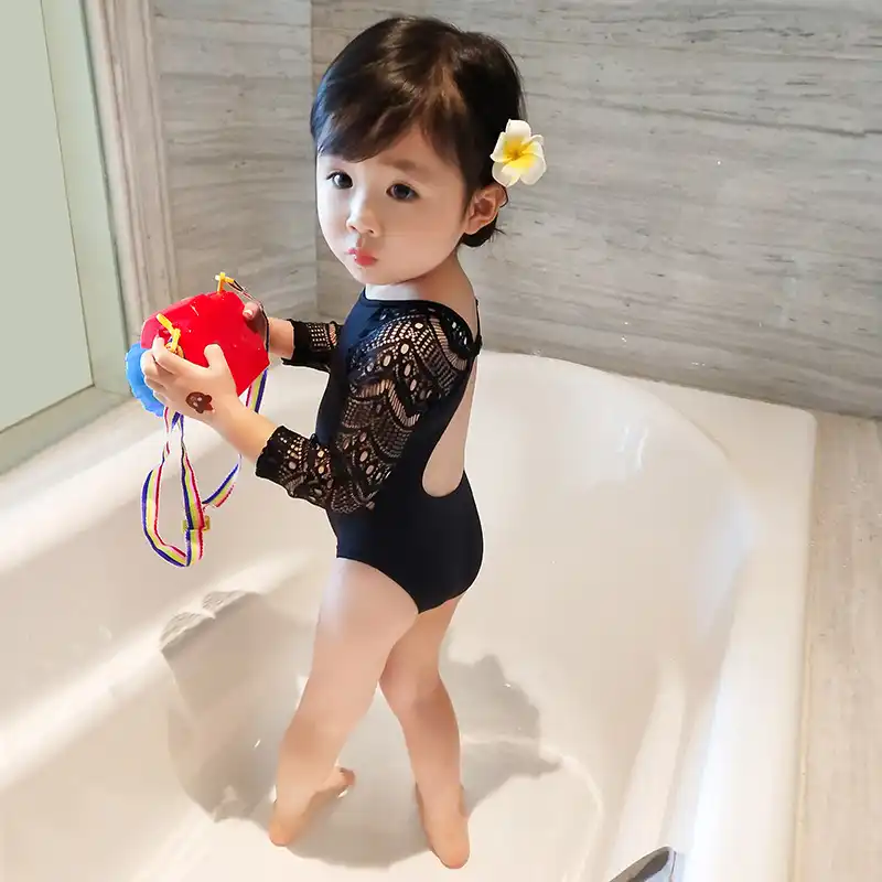 baby black swimsuit