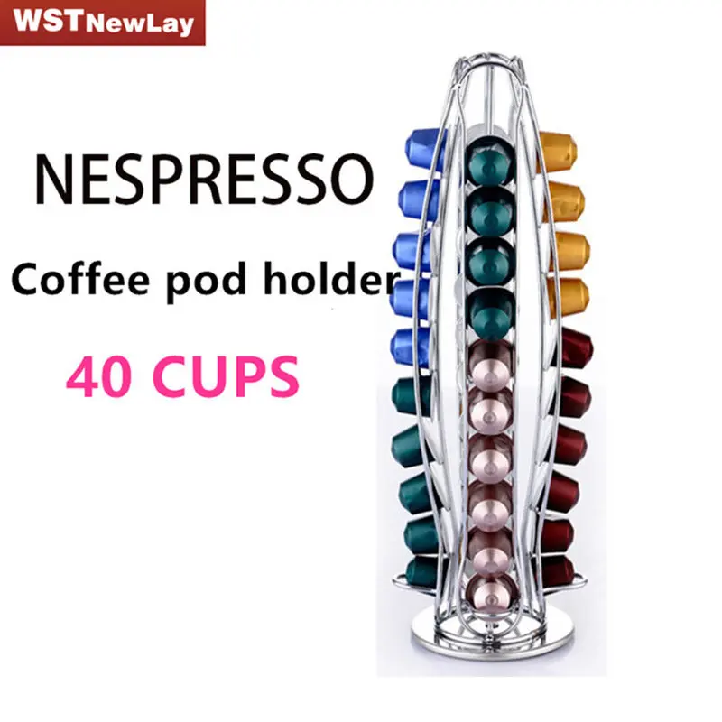 Hot sale New 40 Coffee Pod Holder Stainless steel Nespresso Capsules Use Rack Rotary Rack Rotating Stand Rack Storage
Hot sale New 40 Coffee Pod Holder Stainless steel Nespresso Capsules Use Rack Rotary Rack Rotating Stand Rack Storage