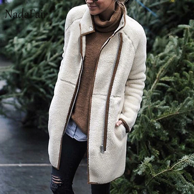 Nadafair Long Cardigan Winter Coat Women Pocket Zipper Autumn Wool Coats Female 2018 Turtleneck Faux Lambswool Blends
Nadafair Long Cardigan Winter Coat Women Pocket Zipper Autumn Wool Coats Female 2018 Turtleneck Faux Lambswool Blends