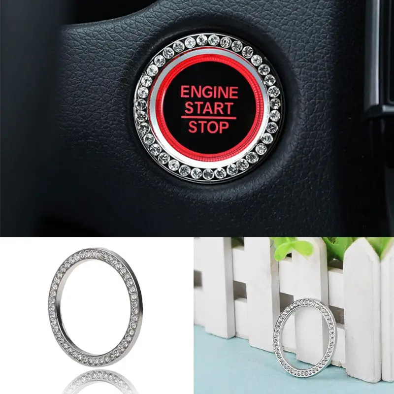 Fashion Crystal Rhinestone Decor Car Engine Start Key Ring Start Stop Ignition Button Sticky Ring
Fashion Crystal Rhinestone Decor Car Engine Start Key Ring Start Stop Ignition Button Sticky Ring