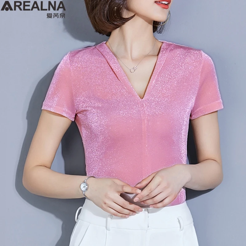 blouses woman 2019 new summer Shiny Silk lace Blouse Women Shirts Sexy v-neck OL Fashion Womens Tops and Blouses chemise femme
blouses woman 2019 new summer Shiny Silk lace Blouse Women Shirts Sexy v-neck OL Fashion Womens Tops and Blouses chemise femme