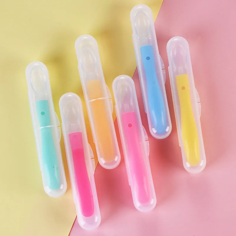 1Pcs Baby Soft Silicone Spoons Feeding Dishes Tableware for Children Flatware Cutlery Colher Spoon Kids Feeding Tools Soup Ladle
1Pcs Baby Soft Silicone Spoons Feeding Dishes Tableware for Children Flatware Cutlery Colher Spoon Kids Feeding Tools Soup Ladle