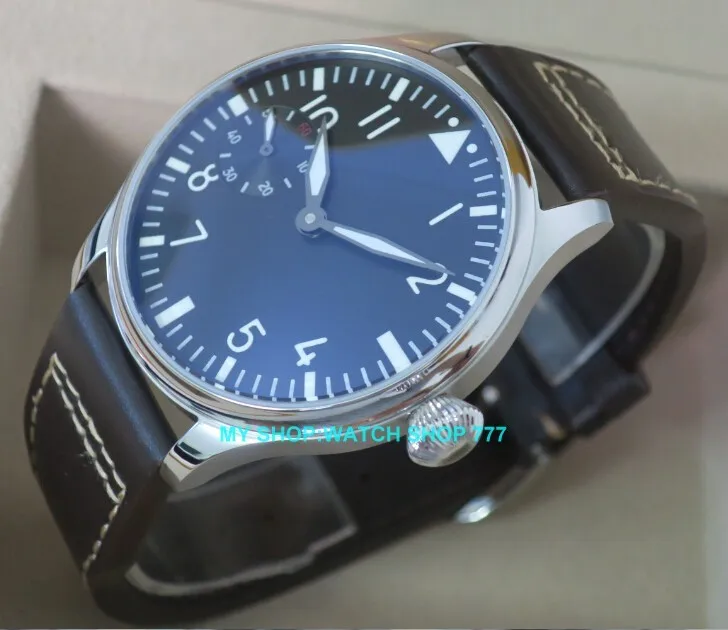 44mm PARNIS black dial Asian 6497/3600 Gooseneck Mechanical Hand Wind movement Luminous men's watch Mechanical watches 148
44mm PARNIS black dial Asian 6497/3600 Gooseneck Mechanical Hand Wind movement Luminous men's watch Mechanical watches 148