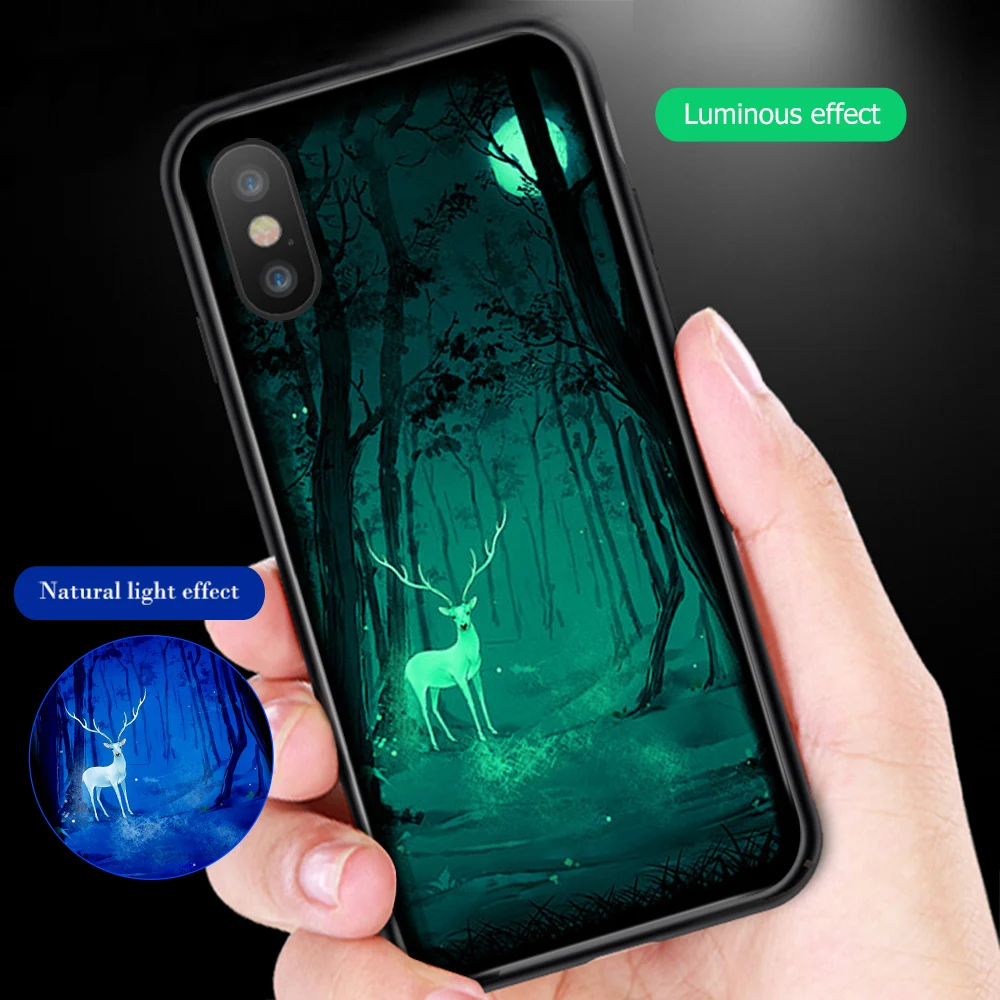 ciciber Animal Owl Deer Luminous Glass Phone Case for iPhone 11 Pro Max 7 8 6 6S Plus Back Shell for iPhone X XR XS Max Fundas
ciciber Animal Owl Deer Luminous Glass Phone Case for iPhone 11 Pro Max 7 8 6 6S Plus Back Shell for iPhone X XR XS Max Fundas