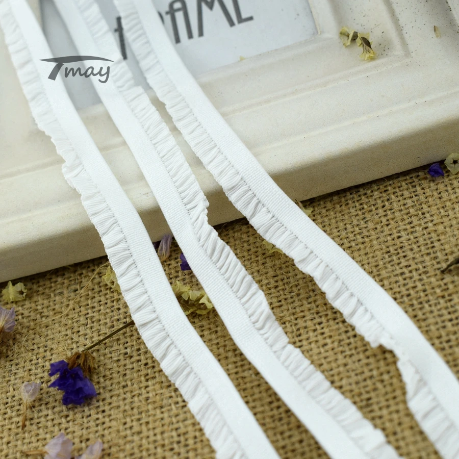 #1438 Pure White Ruffled Lace Fabric 4 yards 11MM(3/8") Elastic Bands Trim Ribbon Lace Edge ribbon Stretch Lace Crocheted Sewing
#1438 Pure White Ruffled Lace Fabric 4 yards 11MM(3/8") Elastic Bands Trim Ribbon Lace Edge ribbon Stretch Lace Crocheted Sewing