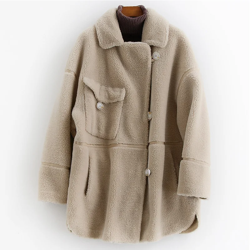 Real Fur Coat 100% Wool Jacket Autumn Winter Women Clothes 2019 Korean Sheep Shearling Fur Suede Lining Abrigo Mujer B18F9008-9
Real Fur Coat 100% Wool Jacket Autumn Winter Women Clothes 2019 Korean Sheep Shearling Fur Suede Lining Abrigo Mujer B18F9008-9