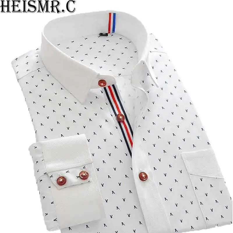 HEISMR.C New Autumn Men'S Dress Shirts Long Sleeve High Quality Commerce Cotton Polka Dot Brand Slim Fit Formal Casual Shirts
HEISMR.C New Autumn Men'S Dress Shirts Long Sleeve High Quality Commerce Cotton Polka Dot Brand Slim Fit Formal Casual Shirts