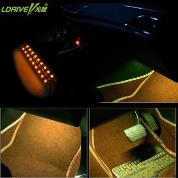 Car styling 2PC 12V Car floor foot lamp Strip Night Safety 9LED decorative Interior lights with Cigarette lighter plug Universal
Car styling 2PC 12V Car floor foot lamp Strip Night Safety 9LED decorative Interior lights with Cigarette lighter plug Universal