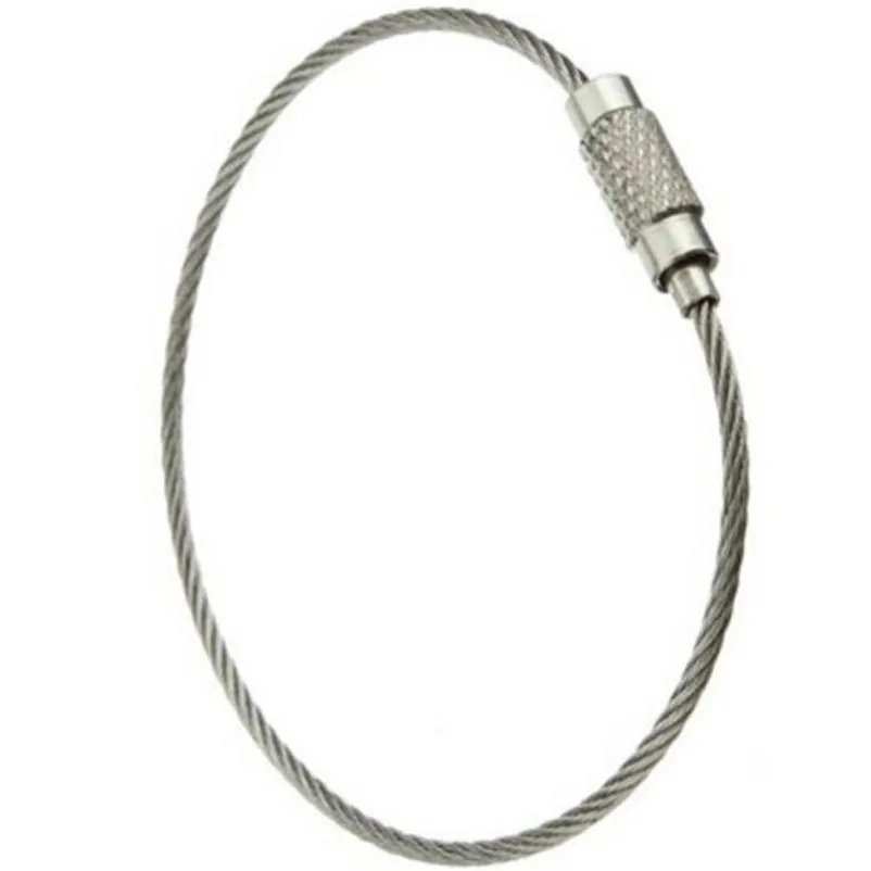 10pcs Multifunctional Screw Locking Stainless Steel Wire Rope Keychain Cable Key Ring Keyring Holder for Outdoor Camping Hiking
10pcs Multifunctional Screw Locking Stainless Steel Wire Rope Keychain Cable Key Ring Keyring Holder for Outdoor Camping Hiking