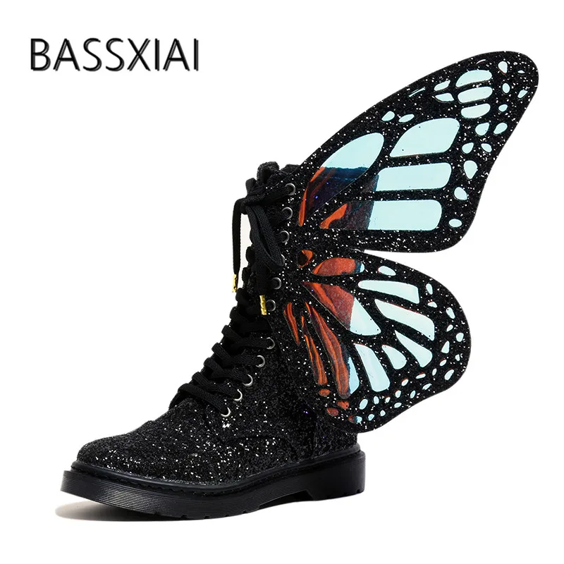 2019 Chic Wing Ankle Boots Women Round Toe Lace-up Butterfly Wings Flat Boots Woman Sweet Cool Martin Boots
2019 Chic Wing Ankle Boots Women Round Toe Lace-up Butterfly Wings Flat Boots Woman Sweet Cool Martin Boots