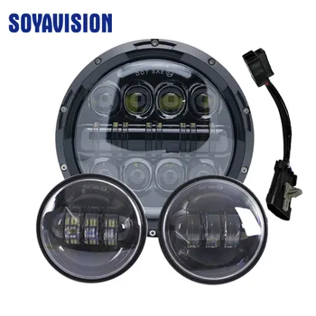 7" 80W Motor LED Headlight Angle Eyes Set 7" Light 4.5inch Matching Passing Lamps with Wire Adapter
7" 80W Motor LED Headlight Angle Eyes Set 7" Light 4.5inch Matching Passing Lamps with Wire Adapter