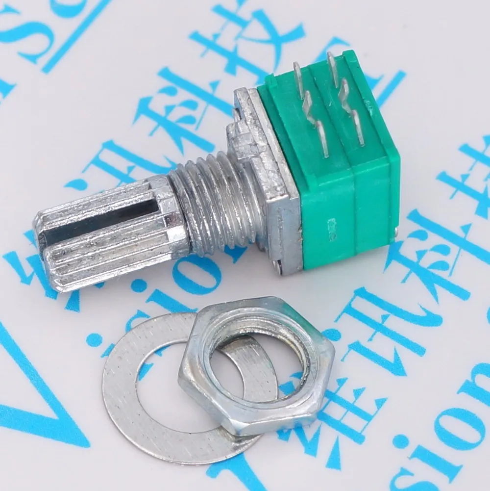 25pcs B5K B10K B20K B50K B100K potentiometer 6P double volume potentiometer 10k RV097 no switch 15mm handle amplifier
25pcs B5K B10K B20K B50K B100K potentiometer 6P double volume potentiometer 10k RV097 no switch 15mm handle amplifier