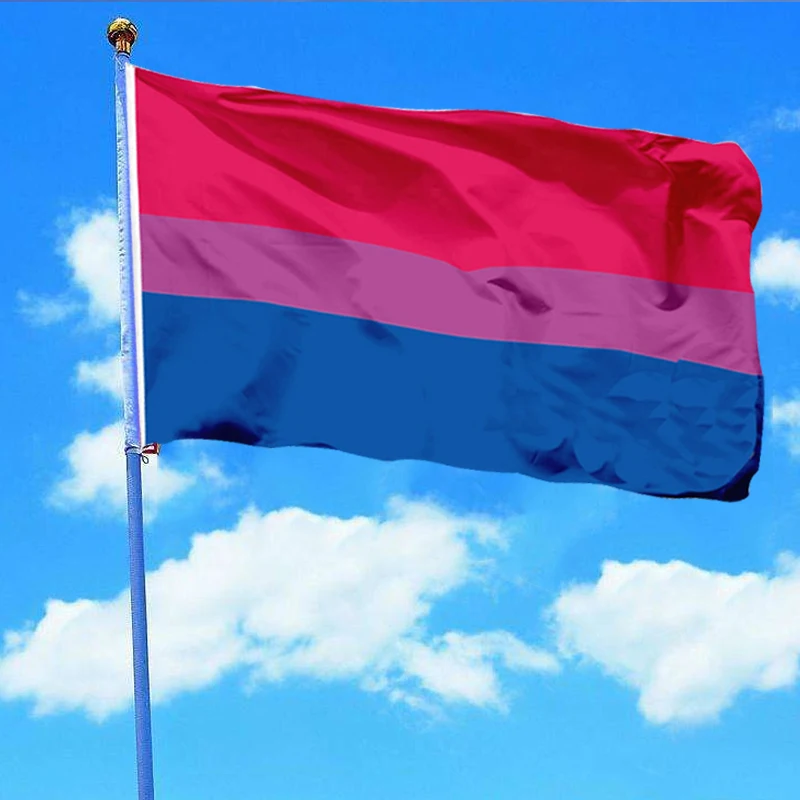 3x5 футов бисексуальный Прайд флаг ЛГБТ полиэстер Размеры 90x150 см розовый...