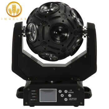 IMRELAX 12*20W RGBW 4in1 LED Football Moving Head Light Infinite Rotation DJ Disco Party Beam Stage Effect Light With Carton
IMRELAX 12*20W RGBW 4in1 LED Football Moving Head Light Infinite Rotation DJ Disco Party Beam Stage Effect Light With Carton
