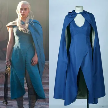 Game of Thrones Daenerys Targaryen Dress & Cape Cosplay Costume Blue Dress Cloak Halloween Party Dress
Game of Thrones Daenerys Targaryen Dress & Cape Cosplay Costume Blue Dress Cloak Halloween Party Dress