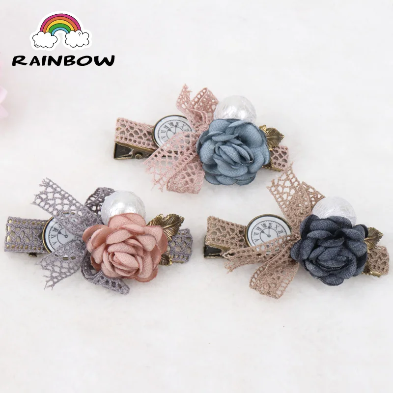 2pcs/set Fashion Retro Clock Pearl Flower Bowknot Hairpins Children Girls Hair Clips Handmade Barrettes Accessory Headwear
2pcs/set Fashion Retro Clock Pearl Flower Bowknot Hairpins Children Girls Hair Clips Handmade Barrettes Accessory Headwear