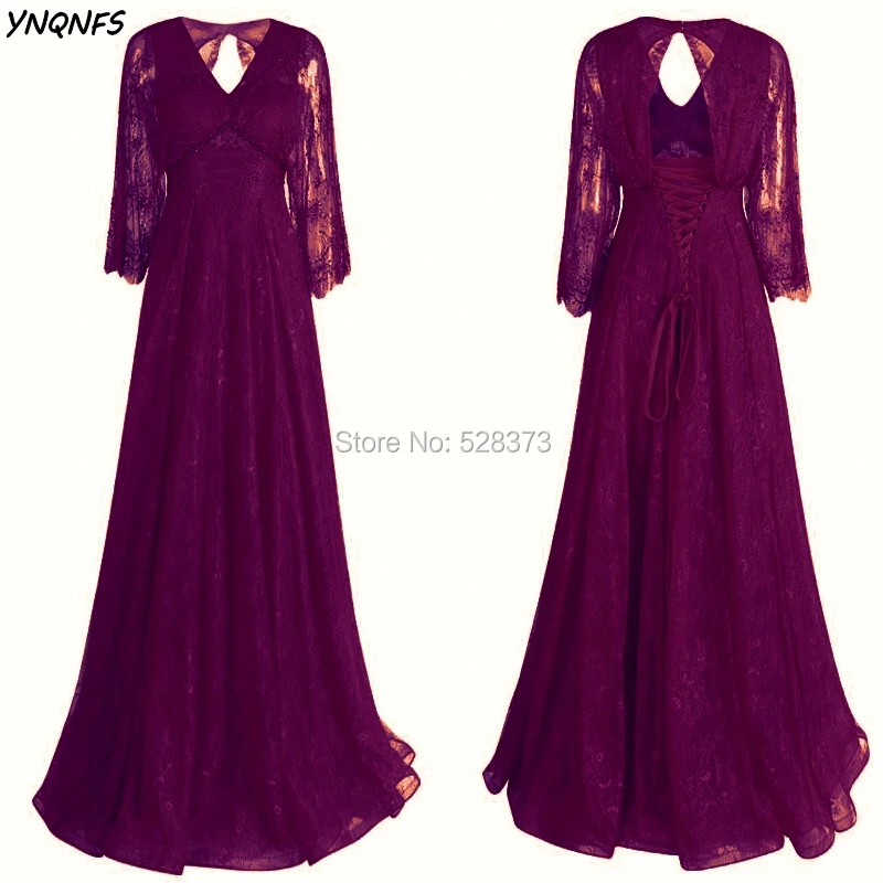 YNQNFS MD150 Elegant V Neck Burgundy/Purple/Red Long Mother of the Bride/Groom Lace Dresses Outfits 3/4 Sleeves Guest Party Robe
YNQNFS MD150 Elegant V Neck Burgundy/Purple/Red Long Mother of the Bride/Groom Lace Dresses Outfits 3/4 Sleeves Guest Party Robe