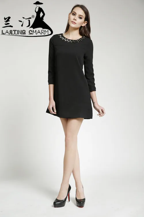 Lasting charm women's dresses 2018 autumn and spring long sleeved dresses with round collar and diamond-encrusted skirt new prod
Lasting charm women's dresses 2018 autumn and spring long sleeved dresses with round collar and diamond-encrusted skirt new prod