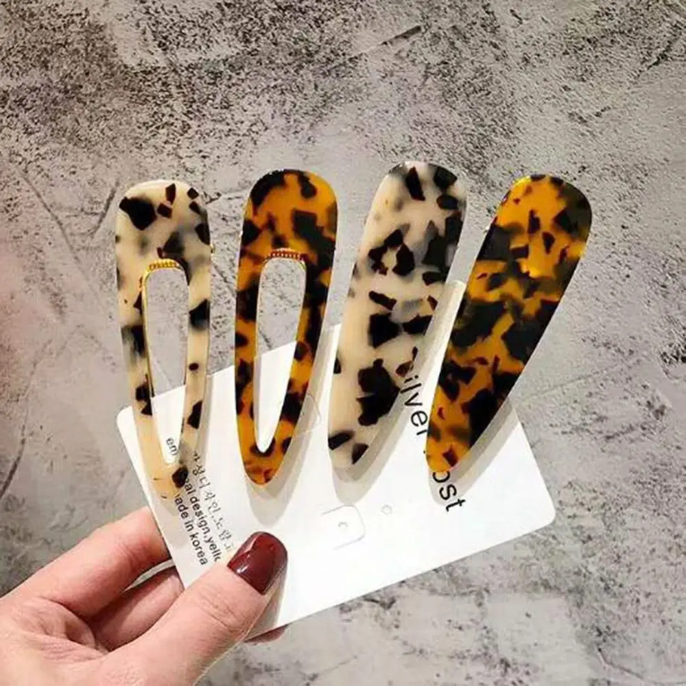 Fashion Simple Hairpins Acrylic Leopard Print Word Clips for Women Girls Side Clip Hair Acccessories Styling Tools
Fashion Simple Hairpins Acrylic Leopard Print Word Clips for Women Girls Side Clip Hair Acccessories Styling Tools