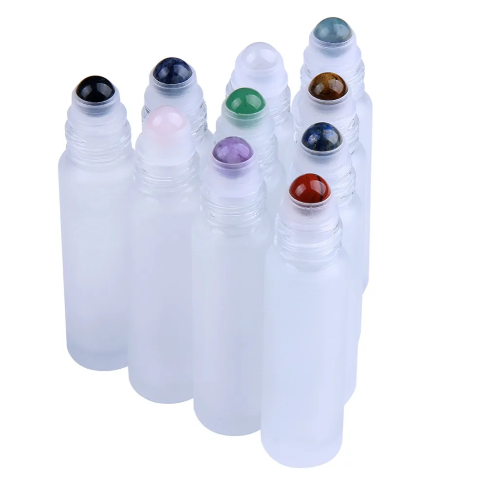 yaye 10pcs Natural Reiki Healing Stones Crystals Carved Gemstone Roller Ball Essential Oil Bottles 10ml Frosted Glass
yaye 10pcs Natural Reiki Healing Stones Crystals Carved Gemstone Roller Ball Essential Oil Bottles 10ml Frosted Glass