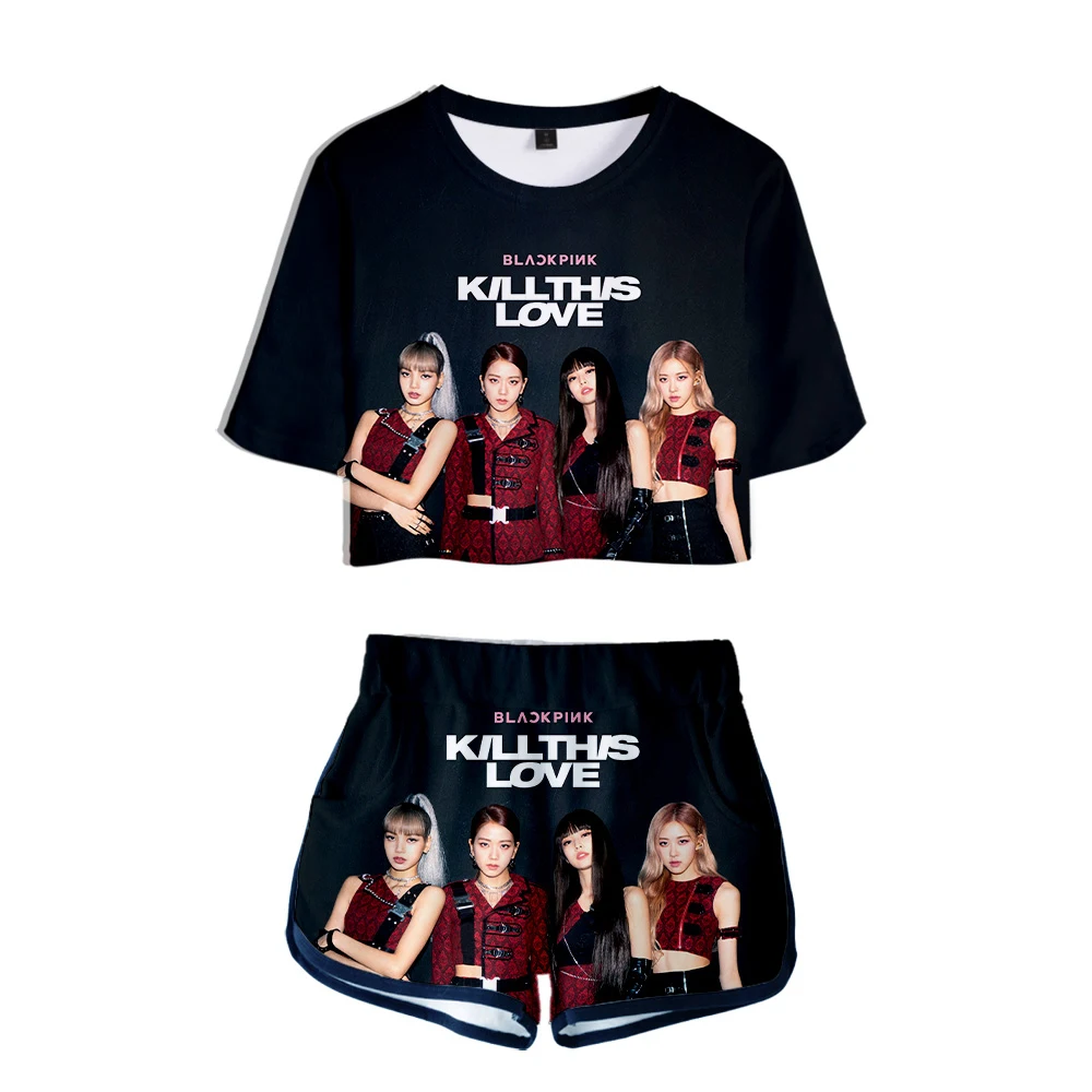 Blackpink Kill This Love 3D Printed Women Two Piece Set Fashion Summer Crop Top+Shorts 2019 Hot Sale kpop Streetwear Clothes
Blackpink Kill This Love 3D Printed Women Two Piece Set Fashion Summer Crop Top+Shorts 2019 Hot Sale kpop Streetwear Clothes