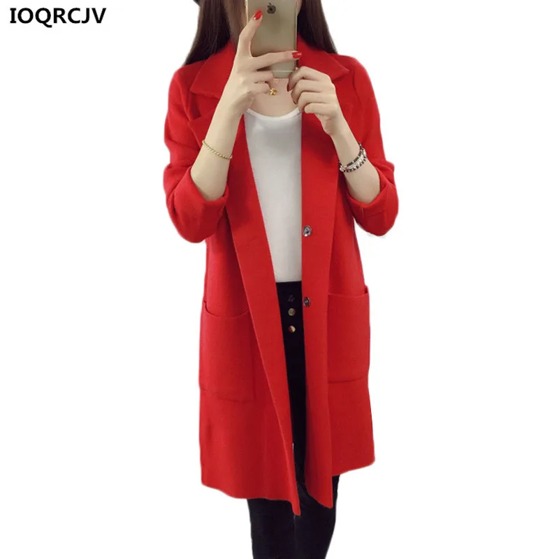 New Women Knit Cardigan Sweater Coat Spring Autumn Jacket Solid Color Suit Collar Long Outerwear Large Size Women Knit Sweater
New Women Knit Cardigan Sweater Coat Spring Autumn Jacket Solid Color Suit Collar Long Outerwear Large Size Women Knit Sweater