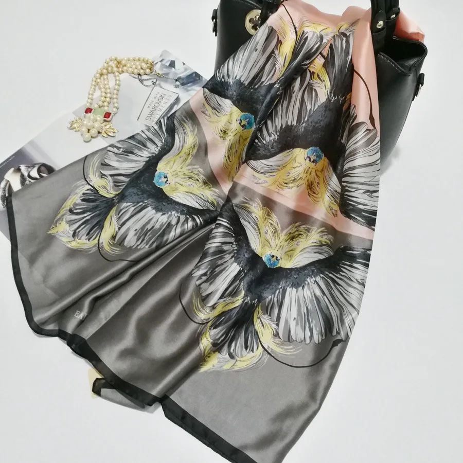 Silk Scarf Wrap Print Eagle Scarves Foulard Shawl Hijab Luxury Brand Bufandas Cape Head Scarves Oversize Beach Towel SF035
Silk Scarf Wrap Print Eagle Scarves Foulard Shawl Hijab Luxury Brand Bufandas Cape Head Scarves Oversize Beach Towel SF035