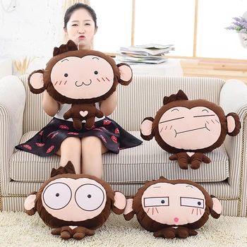 Candice guo! Super cute plush toy funny expressions monkey soft stuffed cushion hand warmer blanket birthday Christmas gift 1pc
Candice guo! Super cute plush toy funny expressions monkey soft stuffed cushion hand warmer blanket birthday Christmas gift 1pc