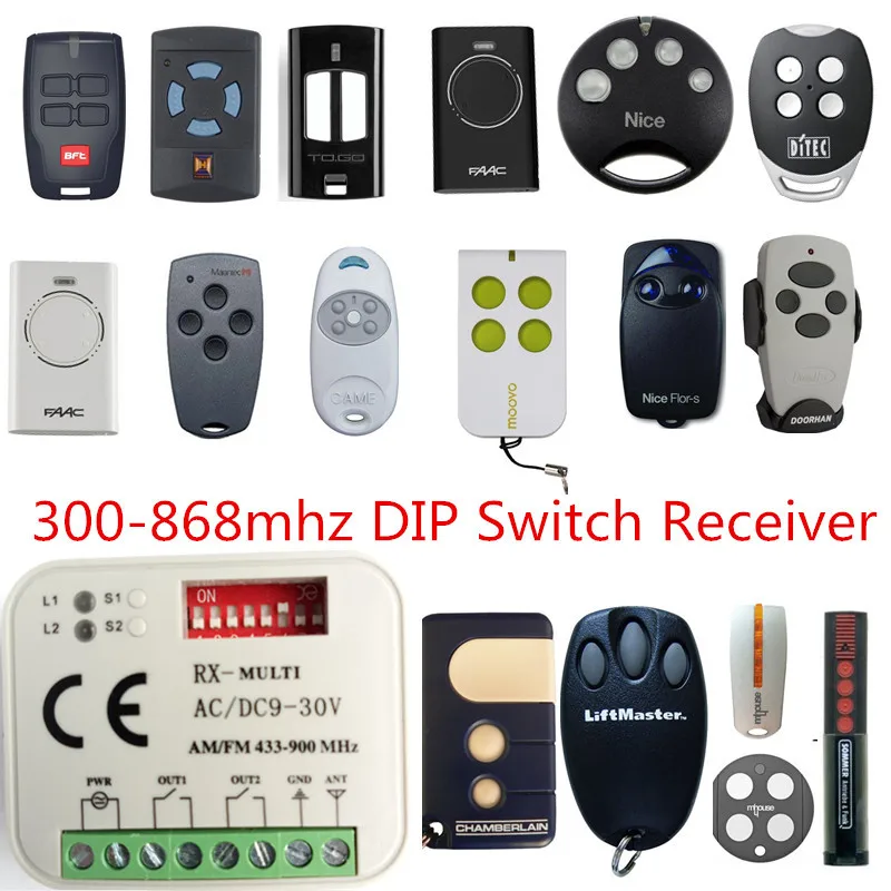 RX MULTI 300-868MHZ AC DC 9-30V Universal receiver suits FAAC NICE CAME HORMANN DITEC SOMMER transmitter / remote control
RX MULTI 300-868MHZ AC DC 9-30V Universal receiver suits FAAC NICE CAME HORMANN DITEC SOMMER transmitter / remote control