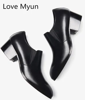 Genuine leather men shoes high heels pointed toe slip on height increase men's dress shoes wedding shoes men dance party shoes
Genuine leather men shoes high heels pointed toe slip on height increase men's dress shoes wedding shoes men dance party shoes