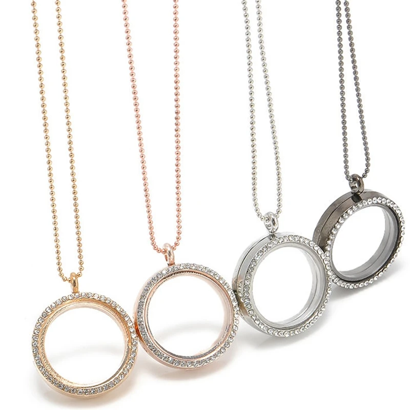 PINKSEE Simple Women Round Crystal Frame Pendant Necklaces Floating Locket Necklace Long Chain Best Friend Gift
PINKSEE Simple Women Round Crystal Frame Pendant Necklaces Floating Locket Necklace Long Chain Best Friend Gift