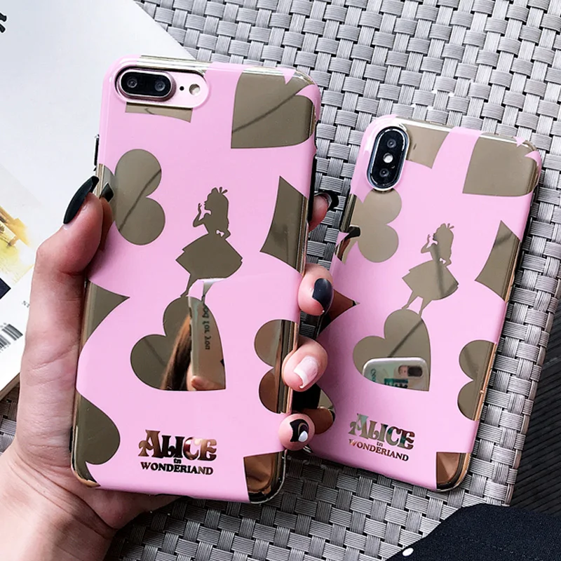 For iPhone X Cartoon Case Alice mirror Soft Coque Phone Cases for Apple iPhone Xs XR XSMax 7 7plus 8 8plus 6 6Sp shell pink case
For iPhone X Cartoon Case Alice mirror Soft Coque Phone Cases for Apple iPhone Xs XR XSMax 7 7plus 8 8plus 6 6Sp shell pink case