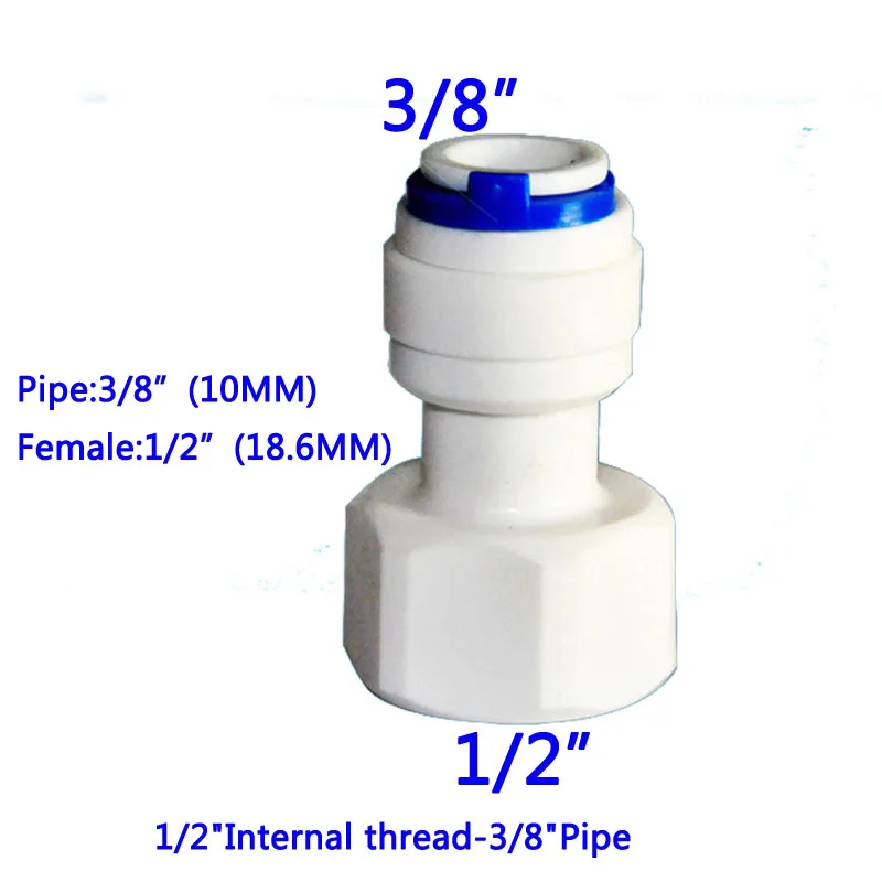 1PC 1/2" Internal thread to 3/8" Straight connector RO Water Fitting Tune Quick Connect Reverse Osmosis White fast connection
1PC 1/2" Internal thread to 3/8" Straight connector RO Water Fitting Tune Quick Connect Reverse Osmosis White fast connection