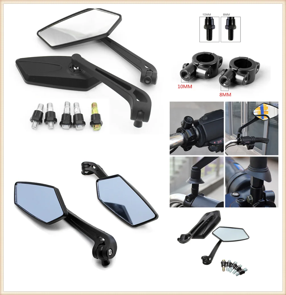 2pcs 8MM 10MM modified universal motorcycle rearview mirror for HONDA CBR1100XX BLACKBIRD ST1300 ST1300A VFR800 CBR125R
2pcs 8MM 10MM modified universal motorcycle rearview mirror for HONDA CBR1100XX BLACKBIRD ST1300 ST1300A VFR800 CBR125R