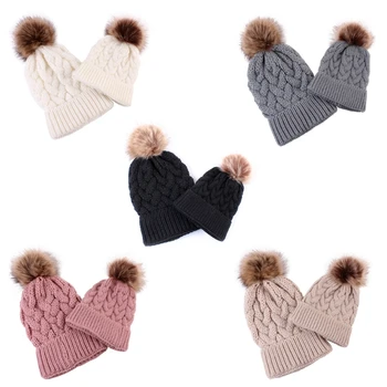 2Pcs Mother Kid Baby Child Hats Warm Winter Knit Beanie Cute Winter Mom Baby Hats Crochet Cap
2Pcs Mother Kid Baby Child Hats Warm Winter Knit Beanie Cute Winter Mom Baby Hats Crochet Cap