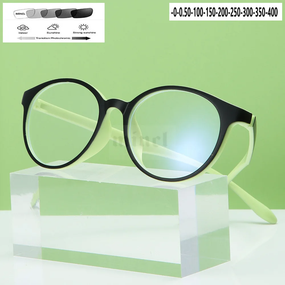 Myopia Sunglasses Photochromic Finished round Women Myopia Eyeglasses Frame with color lens Sun glasses Myopia Eyewear FML
Myopia Sunglasses Photochromic Finished round Women Myopia Eyeglasses Frame with color lens Sun glasses Myopia Eyewear FML