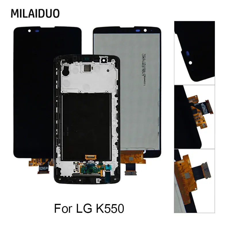 LCD Display For LG Stylus 2 Plus K550 K530F K535N MS550 Touch Screen Digitizer Black With Frame Assembly Replacement