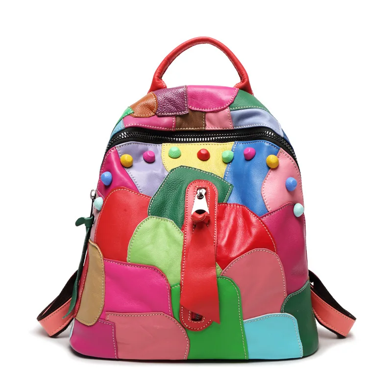 Genuine Leather Sheepskin Backpack Women Summer Backpack for Beach Luxury Designer Colorful Patchwork Bag Cute Shopper Bags
Genuine Leather Sheepskin Backpack Women Summer Backpack for Beach Luxury Designer Colorful Patchwork Bag Cute Shopper Bags