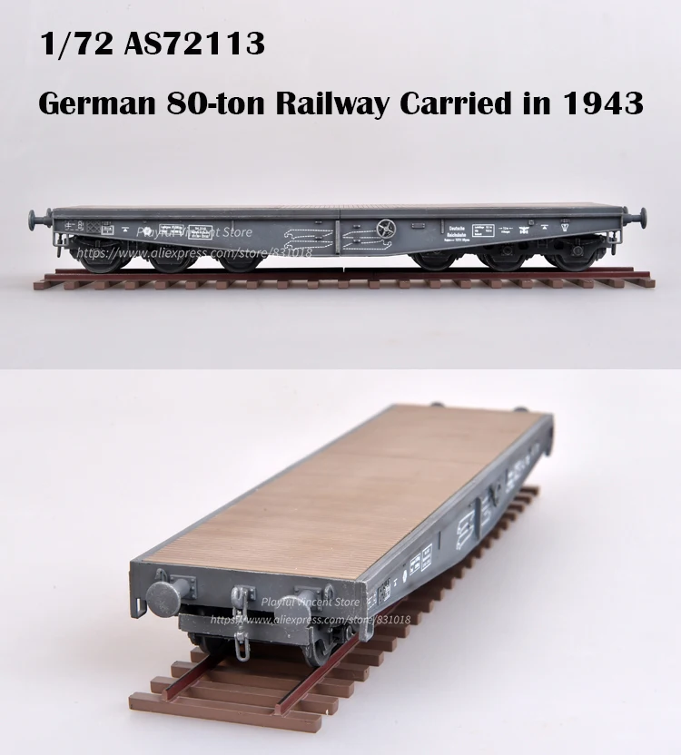 AS72113 1/72 80-ton Heavy Railway Carrier in Germany 1943 Containing rails Collection Model
AS72113 1/72 80-ton Heavy Railway Carrier in Germany 1943 Containing rails Collection Model