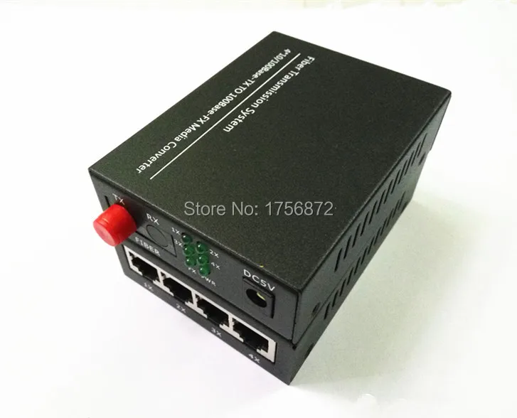 1 Pair 10/100M 4 RJ45 1 FC Singlemode Single Fiber Optical Media Converter 20KM for HD Camera Fiber Transimission System
1 Pair 10/100M 4 RJ45 1 FC Singlemode Single Fiber Optical Media Converter 20KM for HD Camera Fiber Transimission System