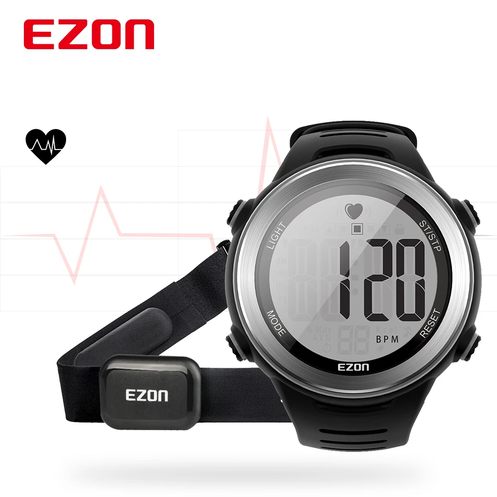 New Arrival EZON T007 Heart Rate Monitor Digital Watch Alarm Stopwatch Men Women Outdoor Running Sports Watches with Chest Strap
New Arrival EZON T007 Heart Rate Monitor Digital Watch Alarm Stopwatch Men Women Outdoor Running Sports Watches with Chest Strap