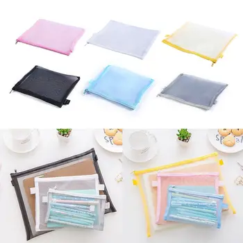 1PC New Practical 6 Colors Transparent Simple Mesh Zipper Stationery File Bag Pencil Case Makeup School Office Supply Storage
1PC New Practical 6 Colors Transparent Simple Mesh Zipper Stationery File Bag Pencil Case Makeup School Office Supply Storage