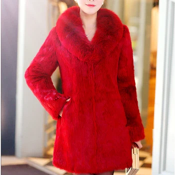 Plus Size M - 7XL Whole Skin Real Rabbit Fur Jackets Women's Natural Fox Fur Collar 9/10 Sleeve Genuine Leather Fur Jacket
Plus Size M - 7XL Whole Skin Real Rabbit Fur Jackets Women's Natural Fox Fur Collar 9/10 Sleeve Genuine Leather Fur Jacket
