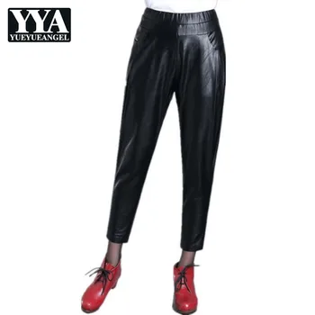Harajuku Black Women Faux Leather Pants PU High Waist Plus Size 4XL Pencil Harem Pants Female Office Autumn Winter Trousers New
Harajuku Black Women Faux Leather Pants PU High Waist Plus Size 4XL Pencil Harem Pants Female Office Autumn Winter Trousers New