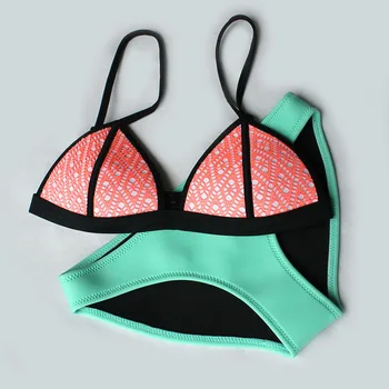 2016 Sexy Women Mesh Neoprene Fashion Swimwear Patchwork Neoprene Bikini Set Neon Swimsuit Biquini Sexy Bathing Suit
2016 Sexy Women Mesh Neoprene Fashion Swimwear Patchwork Neoprene Bikini Set Neon Swimsuit Biquini Sexy Bathing Suit